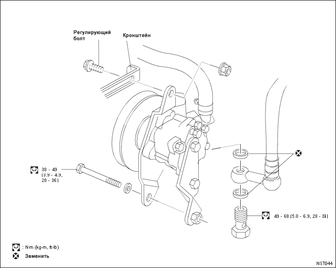 Помпа рулевой рейки – двигатель CD20T